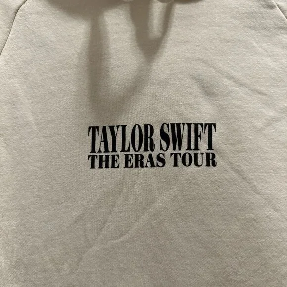 Taylor Swift Eras Tour Beige Hoodie Size Large - Picture 3 of 4